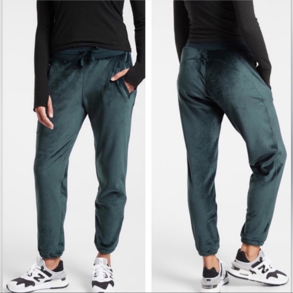 Athleta Double Cozy Karma Joggers Teal M